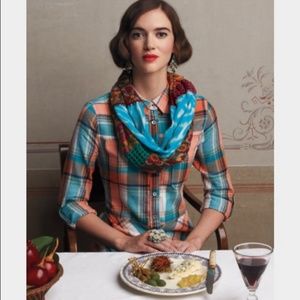 Anthropologie Holding Horses Seamed Plaid Tunic